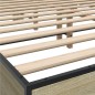 vidaXL Bettgestell Sonoma-Eiche 150x200 cm Holzwerkstoff und Metall vidaXL Bettgestell Sonoma-Eiche 150x200 cm Holzwerkstoff und Metall