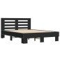 vidaXL Bettgestell Schwarz 140x200 cm Holzwerkstoff und Metall vidaXL Bettgestell Schwarz 140x200 cm Holzwerkstoff und Metall