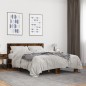 vidaXL Bettgestell Räuchereiche 120x200 cm Holzwerkstoff und Metall vidaXL Bettgestell Räuchereiche 120x200 cm Holzwerkstoff und Metall