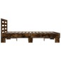 vidaXL Bettgestell Räuchereiche 120x200 cm Holzwerkstoff und Metall vidaXL Bettgestell Räuchereiche 120x200 cm Holzwerkstoff und Metall