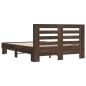 vidaXL Bettgestell Braun Eichen-Optik 140x190 cm Holzwerkstoff Metall vidaXL Bettgestell Braun Eichen-Optik 140x190 cm Holzwerkstoff Metall