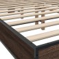 vidaXL Bettgestell Braun Eichen-Optik 140x190 cm Holzwerkstoff Metall vidaXL Bettgestell Braun Eichen-Optik 140x190 cm Holzwerkstoff Metall