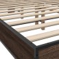 vidaXL Bettgestell Braun Eichen-Optik 120x190 cm Holzwerkstoff Metall vidaXL Bettgestell Braun Eichen-Optik 120x190 cm Holzwerkstoff Metall