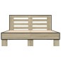 vidaXL Bettgestell Sonoma-Eiche 135x190 cm Holzwerkstoff und Metall vidaXL Bettgestell Sonoma-Eiche 135x190 cm Holzwerkstoff und Metall