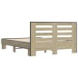vidaXL Bettgestell Sonoma-Eiche 135x190 cm Holzwerkstoff und Metall vidaXL Bettgestell Sonoma-Eiche 135x190 cm Holzwerkstoff und Metall