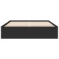 vidaXL Bettgestell Schwarz 150x200 cm Holzwerkstoff vidaXL Bettgestell Schwarz 150x200 cm Holzwerkstoff