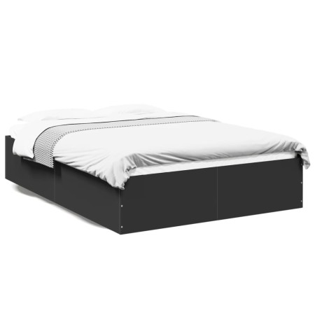 vidaXL Bettgestell Schwarz 120x190 cm Holzwerkstoff
