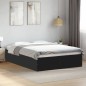 vidaXL Bettgestell Schwarz 120x190 cm Holzwerkstoff vidaXL Bettgestell Schwarz 120x190 cm Holzwerkstoff