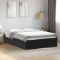 vidaXL Bettgestell Schwarz 135x190 cm Holzwerkstoff vidaXL Bettgestell Schwarz 135x190 cm Holzwerkstoff