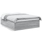 vidaXL Bettgestell Grau Sonoma 160x200 cm Holzwerkstoff vidaXL Bettgestell Grau Sonoma 160x200 cm Holzwerkstoff