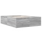 vidaXL Bettgestell Grau Sonoma 135x190 cm Holzwerkstoff vidaXL Bettgestell Grau Sonoma 135x190 cm Holzwerkstoff