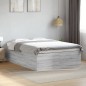 vidaXL Bettgestell Grau Sonoma 135x190 cm Holzwerkstoff vidaXL Bettgestell Grau Sonoma 135x190 cm Holzwerkstoff
