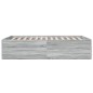 vidaXL Bettgestell Grau Sonoma 135x190 cm Holzwerkstoff vidaXL Bettgestell Grau Sonoma 135x190 cm Holzwerkstoff
