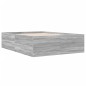 vidaXL Bettgestell Grau Sonoma 135x190 cm Holzwerkstoff vidaXL Bettgestell Grau Sonoma 135x190 cm Holzwerkstoff