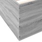 vidaXL Bettgestell Grau Sonoma 135x190 cm Holzwerkstoff vidaXL Bettgestell Grau Sonoma 135x190 cm Holzwerkstoff