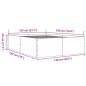 vidaXL Bettgestell Grau Sonoma 135x190 cm Holzwerkstoff vidaXL Bettgestell Grau Sonoma 135x190 cm Holzwerkstoff