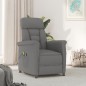 Massagesessel Elektrisch Dunkelgrau Wildleder-Optik Massagesessel Elektrisch Dunkelgrau Wildleder-Optik