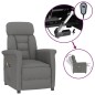 Massagesessel Elektrisch Dunkelgrau Wildleder-Optik Massagesessel Elektrisch Dunkelgrau Wildleder-Optik