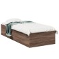 vidaXL Bettgestell Braun Eichen-Optik 100x200 cm Holzwerkstoff vidaXL Bettgestell Braun Eichen-Optik 100x200 cm Holzwerkstoff