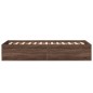 vidaXL Bettgestell Braun Eichen-Optik 100x200 cm Holzwerkstoff vidaXL Bettgestell Braun Eichen-Optik 100x200 cm Holzwerkstoff