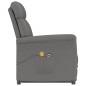 Massagesessel Elektrisch Dunkelgrau Wildleder-Optik Massagesessel Elektrisch Dunkelgrau Wildleder-Optik