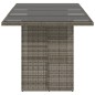 vidaXL Gartentisch mit Glasplatte Grau 190x80x75 cm Poly Rattan vidaXL Gartentisch mit Glasplatte Grau 190x80x75 cm Poly Rattan