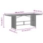 vidaXL Gartentisch mit Glasplatte Grau 190x80x75 cm Poly Rattan vidaXL Gartentisch mit Glasplatte Grau 190x80x75 cm Poly Rattan