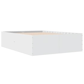 vidaXL Bettgestell Weiß 140x200 cm Holzwerkstoff