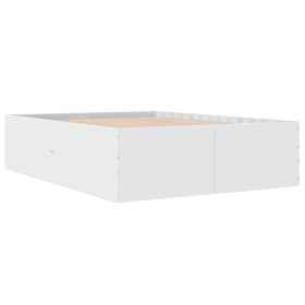 vidaXL Bettgestell Weiß 140x190 cm Holzwerkstoff