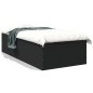 vidaXL Bettgestell Schwarz 75x190 cm Holzwerkstoff vidaXL Bettgestell Schwarz 75x190 cm Holzwerkstoff