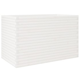 vidaXL Pflanzkübel Weiß 110x60x68,5 cm Massivholz Kiefer