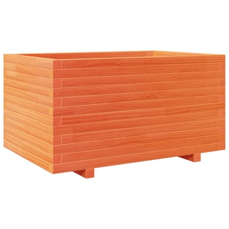 vidaXL Pflanzkübel Wachsbraun 90x60x49,5 cm Massivholz Kiefer
