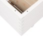 vidaXL Pflanzkübel Weiß 110x60x49,5 cm Massivholz Kiefer