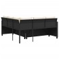 vidaXL Gartensofa in L-Form mit Tisch und Kissen Schwarz Poly Rattan vidaXL Gartensofa in L-Form mit Tisch und Kissen Schwarz Poly Rattan