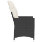 vidaXL Gartensessel Verstellbar mit Kissen Schwarz Poly Rattan vidaXL Gartensessel Verstellbar mit Kissen Schwarz Poly Rattan