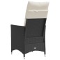 vidaXL Gartensessel Verstellbar mit Kissen Schwarz Poly Rattan vidaXL Gartensessel Verstellbar mit Kissen Schwarz Poly Rattan