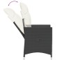 vidaXL Gartensessel Verstellbar mit Kissen Schwarz Poly Rattan vidaXL Gartensessel Verstellbar mit Kissen Schwarz Poly Rattan