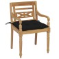 Batavia-Stühle mit Kissen 8 Stk. Massivholz Teak Batavia-Stühle mit Kissen 8 Stk. Massivholz Teak