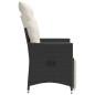 vidaXL Gartensessel Verstellbar mit Kissen Schwarz Poly Rattan vidaXL Gartensessel Verstellbar mit Kissen Schwarz Poly Rattan