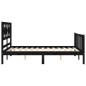Massivholzbett mit Kopfteil Schwarz 140x200 cm Massivholzbett mit Kopfteil Schwarz 140x200 cm