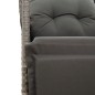 vidaXL Gartensessel Verstellbar mit Kissen Grau Poly Rattan vidaXL Gartensessel Verstellbar mit Kissen Grau Poly Rattan