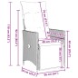 vidaXL Gartensessel Verstellbar mit Kissen Grau Poly Rattan vidaXL Gartensessel Verstellbar mit Kissen Grau Poly Rattan