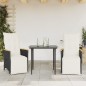 vidaXL Gartensessel mit Kissen 2 Stk. Verstellbar Schwarz Poly Rattan vidaXL Gartensessel mit Kissen 2 Stk. Verstellbar Schwarz Poly Rattan