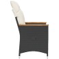 vidaXL Gartensessel mit Kissen 2 Stk. Verstellbar Schwarz Poly Rattan vidaXL Gartensessel mit Kissen 2 Stk. Verstellbar Schwarz Poly Rattan
