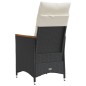 vidaXL Gartensessel mit Kissen 2 Stk. Verstellbar Schwarz Poly Rattan vidaXL Gartensessel mit Kissen 2 Stk. Verstellbar Schwarz Poly Rattan