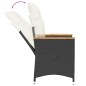 vidaXL Gartensessel mit Kissen 2 Stk. Verstellbar Schwarz Poly Rattan vidaXL Gartensessel mit Kissen 2 Stk. Verstellbar Schwarz Poly Rattan
