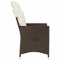 vidaXL Gartensessel mit Kissen 2 Stk. Verstellbar Braun Poly Rattan vidaXL Gartensessel mit Kissen 2 Stk. Verstellbar Braun Poly Rattan