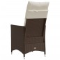 vidaXL Gartensessel mit Kissen 2 Stk. Verstellbar Braun Poly Rattan vidaXL Gartensessel mit Kissen 2 Stk. Verstellbar Braun Poly Rattan