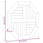 vidaXL Tischplatte 60x60x2,5 cm Achteckig Massivholz Teak vidaXL Tischplatte 60x60x2,5 cm Achteckig Massivholz Teak