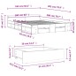 vidaXL Bettgestell mit Schubladen Sonoma-Eiche 160x200cm Holzwerkstoff vidaXL Bettgestell mit Schubladen Sonoma-Eiche 160x200cm Holzwerkstoff